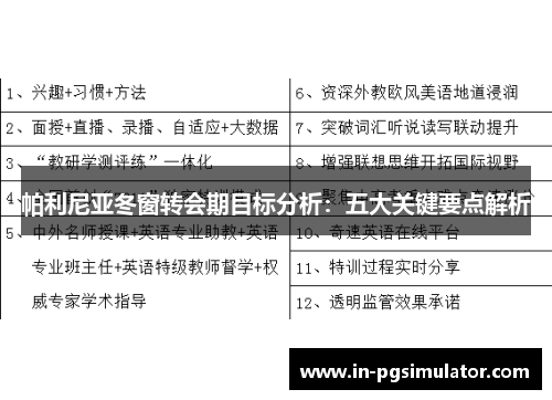 帕利尼亚冬窗转会期目标分析：五大关键要点解析
